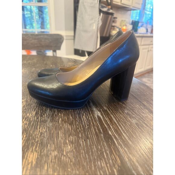 Naturalizer Berlin Black Platform Block Heel Pump sz 8.5 EUC - Picture 8 of 14